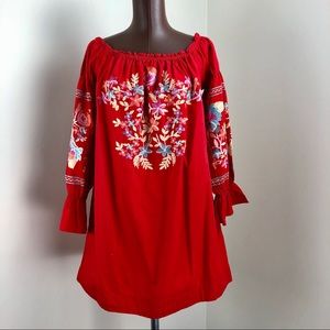 Free People Enchanted Garden Red Dress